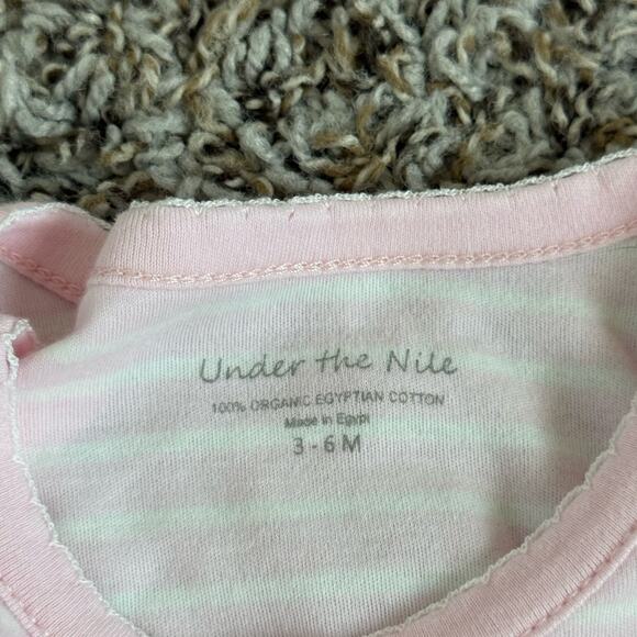 Under The Nile Footless Baby Girl 100% Egyptian Cotton Romper 3-6M - Picture 3 of 6